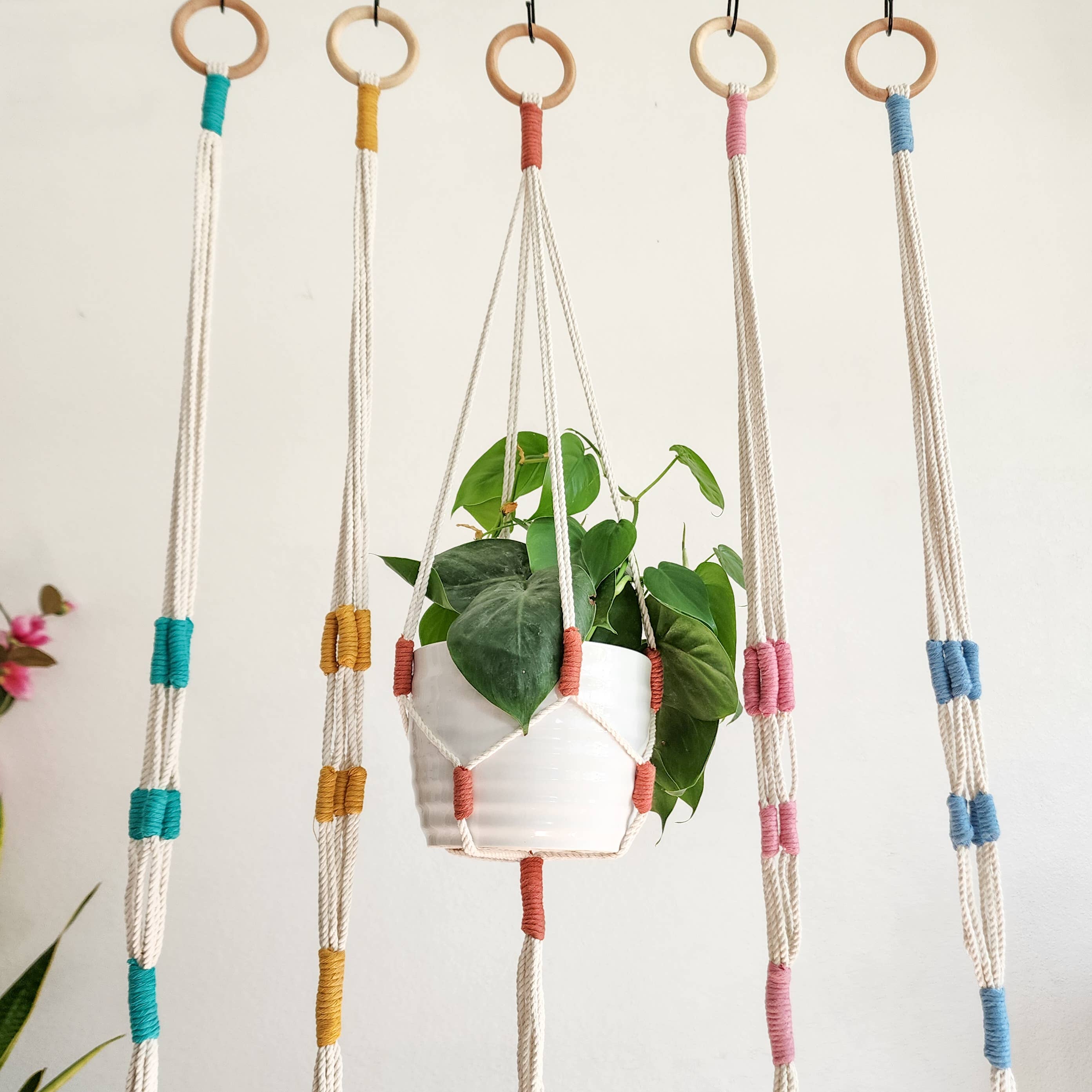 dip dyed macrame plant hanger Macrame Plant Hanger – Just Deco