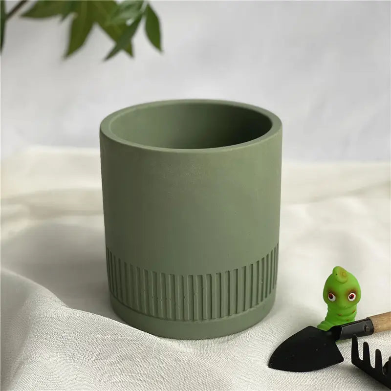 Green Concrete Flowerpot