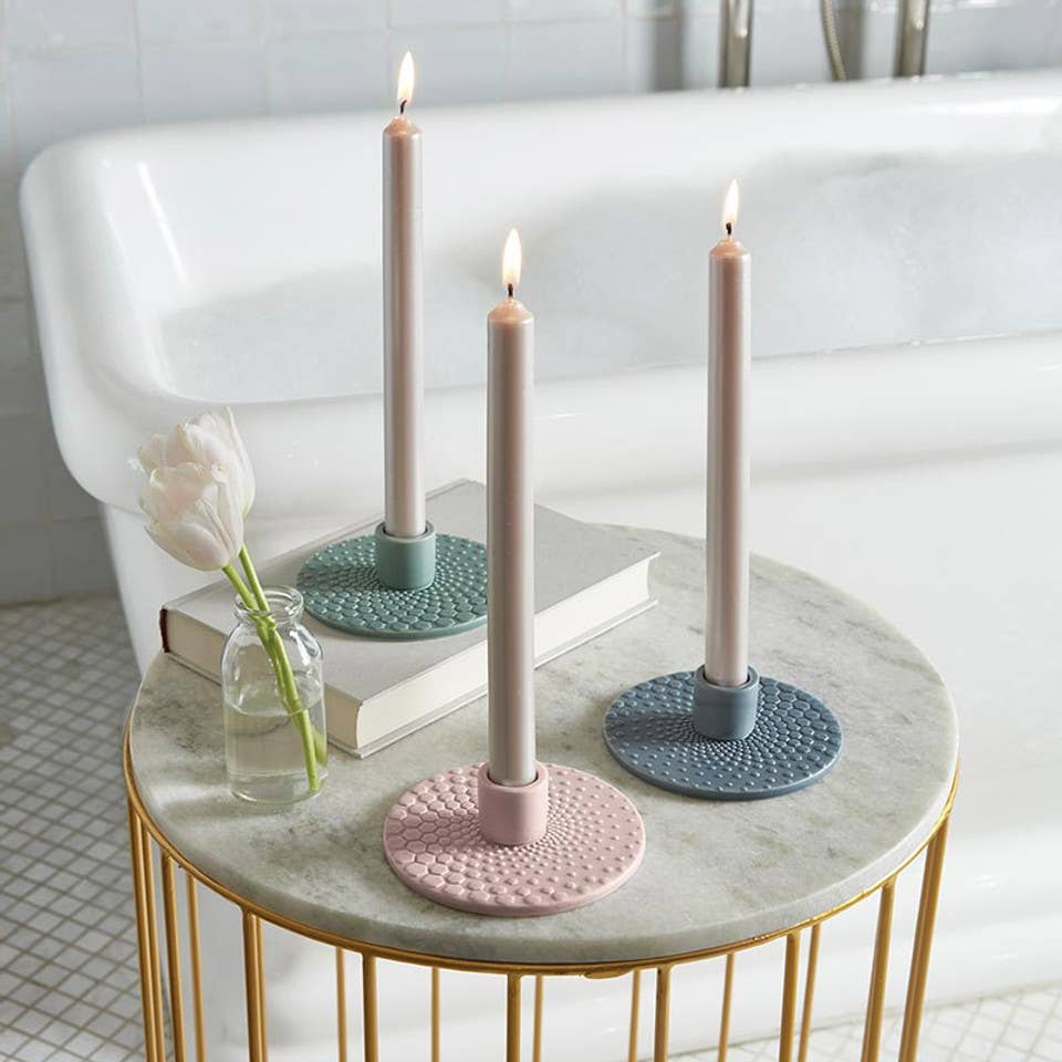 Pink Candleholders | Set of 2