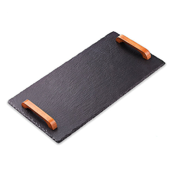 Slate Tray w/Wooden Handles