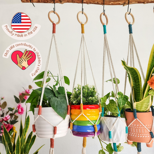Café Latte Macramé Plant Hanger