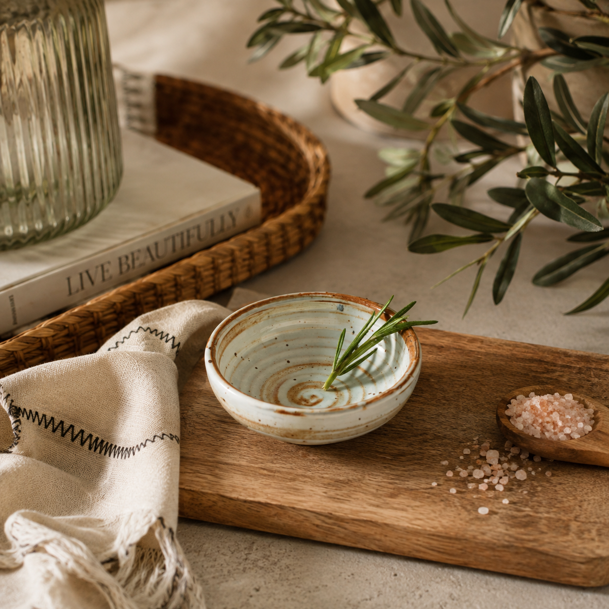 Speckled Stoneware Mini Bowl