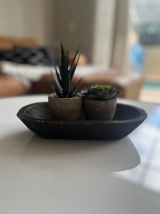Dark Charcoal Dough Bowl