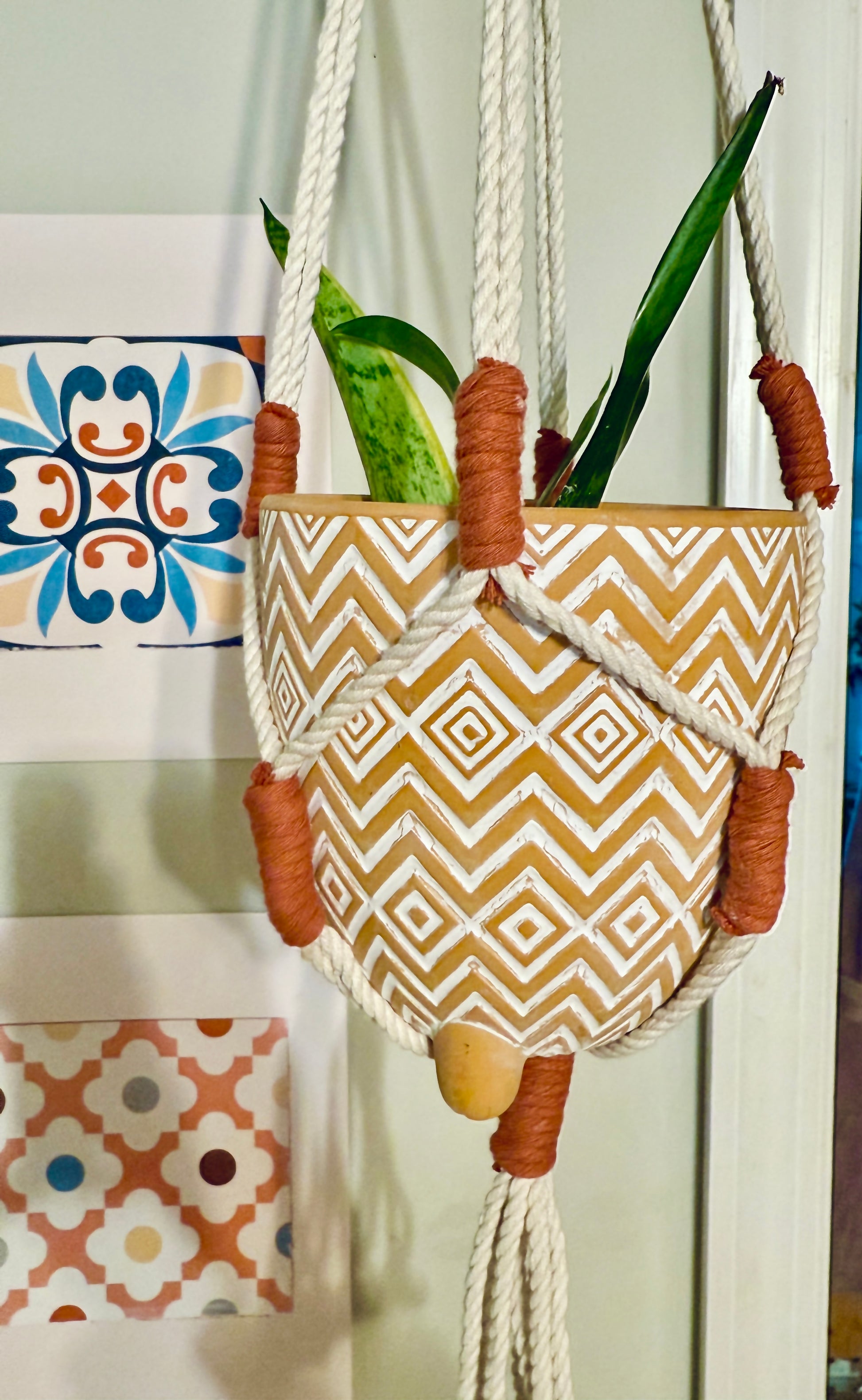yellow macrame plant hanger Macrame Plant Hanger – Just Deco