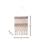 Boho Chindi Chevron Striped Woven Wall Hanging