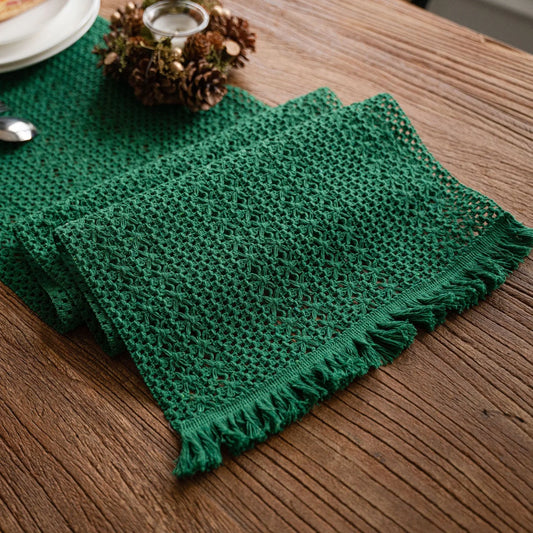 Handwoven Green Runner