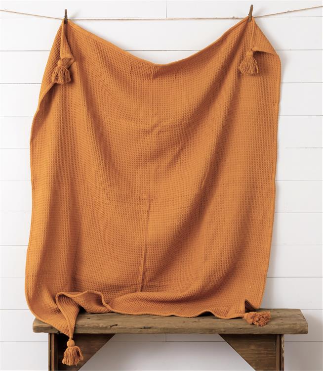 Mustard Cotton Throw